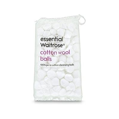 Pure Cotton Wool Balls 85g essential Waitrose 100 per pack