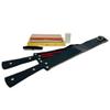 G.B.S Premium Whetstone Blade Sharpening Stone and G.B.S Leather Strop, Black with Red Strip view 1