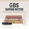 G.B.S Premium Whetstone Blade Sharpening Stone and G.B.S Leather Strop, Black with Red Strip view 4