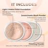 3pc MINERAL MAKEUP SET (LIGHT) Bare Skin Kit Powder Matte Foundation Organic view 2