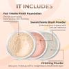 3pc FULL SIZE KIT (FAIR 1) Mineral Makeup Foundation Set Sheer Powder Bare Face Matte Cover view 2