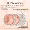 3pc Mineral Makeup Set (Light Tan) Bare Skin Kit Powder Matte Foundation Organic view 2