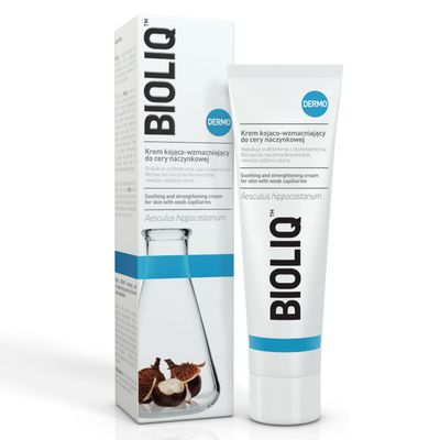 Bioliq - Dermo Soothing and Strengthening Cream for Couperose Skin - Enriched with Horse Chestnut Extract Reduces Redness and Irritation - 50ml
