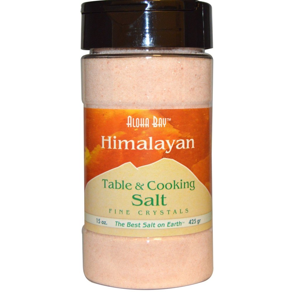 Aloha Bay, Himalayan, Table & Cooking Salt, Fine Crystals, 15 oz (425 g) - 2pcs
