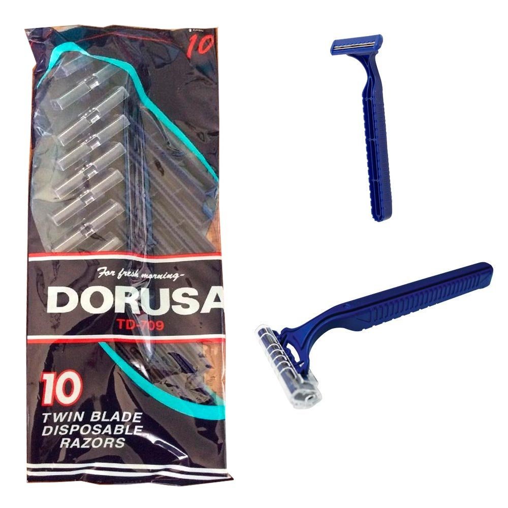 20X Disposable Razors Twin Blades Hair Removal Trimmer Shaver Cosmetics Blue New
