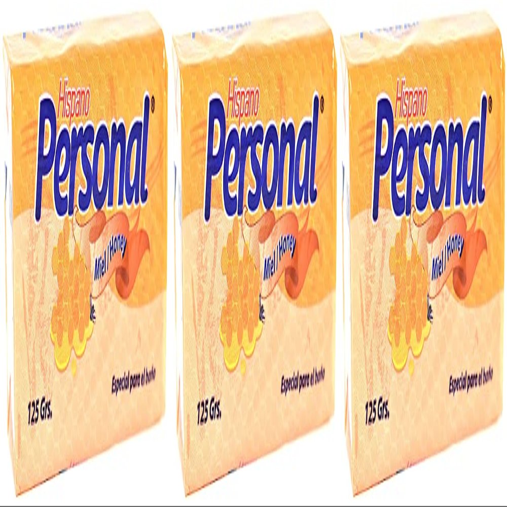 3 Hispano Personal Honey Miel Bar Soap 125g 4.4 oz each Great Dominica Soap Bars