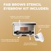 Fab Brows Duo Eyebrow Kit, Ultimate Brow Stencil Kit with Compact Powder Mirror and Eyebrow Shaper, Waterproof Eyebrow Makeup Kit Contour Palette, Eyebrow Cosmetics, (Light/Medium Brown) view 4