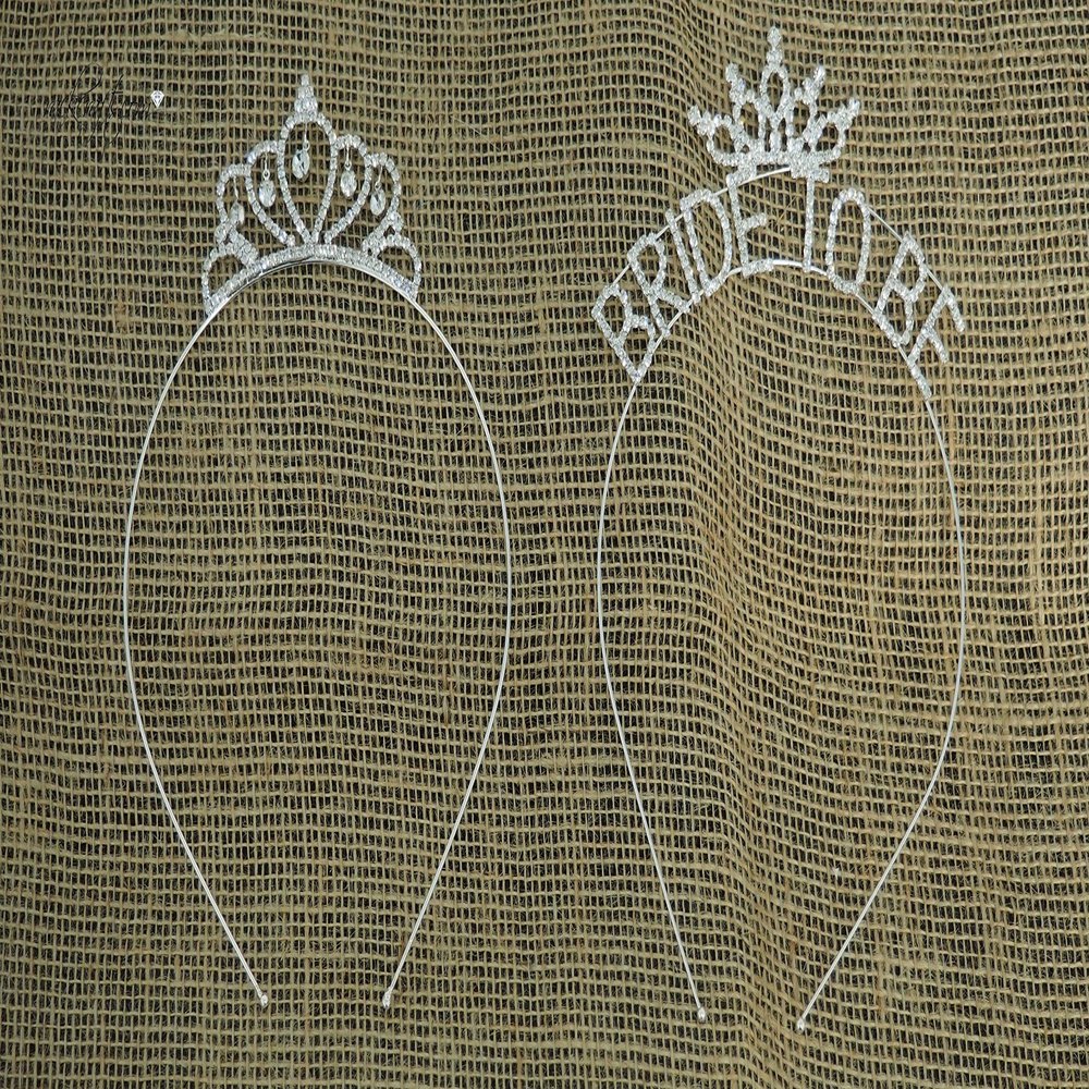 rackcrafts.com Bride To Be / Crown Rhinestone Diamond Headband Tiara Hair Fashion (Crown)