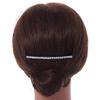 Black Acrylic With Clear Crystal Accent Hair Comb - 10cm view 2