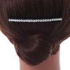 Black Acrylic With Clear Crystal Accent Hair Comb - 10cm view 3