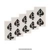 10 Queen of Spades mini Tattoo - QoS black tattoo - naughty temporary tattoo view 1