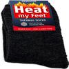 BRUBAKER 2-Pack Heat my Feet Thermal Socks - Warm Feet Socks with Heat Enclosing Insulation Fibers - Size 12.5-14 - Dark Gray view 4