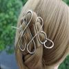 ansulen Celtic Silver Hair Clip Pin, Hair fork Hair Barrette Bun Holder, Scarf Slide Sweater Brooch view 3