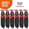 Harlem125 Synthetic Hair Braids Kima Braid Ripple Deep 20" (6-Pack, P1B/33) view 2