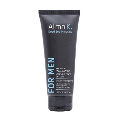 ALMA K Exfoliating Facial Cleanser - Pre-Shave Face Wash for Men - Face Exfoliator - Hydrating Facial Cleanser - 3.4 oz