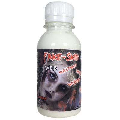 King of Halloween Liquid Latex, Fake Skin, FX Makeup, Halloween Makeup, Zombie, Create Wounds & Scars (100 ml, White)