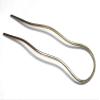 2017 Fashion Silver U Shape Pave hammered Hair Fork Metal Hair Stick Pin Pick,Women Gift view 1