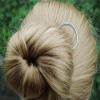 2017 Fashion Silver U Shape Pave hammered Hair Fork Metal Hair Stick Pin Pick,Women Gift view 2