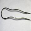 2017 Fashion Silver U Shape Pave hammered Hair Fork Metal Hair Stick Pin Pick,Women Gift view 3