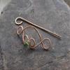 Celtic Hair Clip with Stick, Medium Barrette in Copper Metal Viking Hair Jewelry Handmade Ponytail Thick Shawl Pin view 3