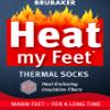 BRUBAKER 2-Pack Heat my Feet Thermal Socks - Warm Feet Socks with Heat Enclosing Insulation Fibers - Size 9-11.5 - Gray view 2