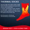 BRUBAKER 2-Pack Heat my Feet Thermal Socks - Warm Feet Socks with Heat Enclosing Insulation Fibers - Size 9-11.5 - Gray view 3
