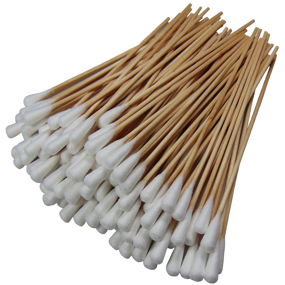 (Single Sided Large Tip) Type-III 100pc Gun Cleaning 6 Inch American Made Cotton Swabs
