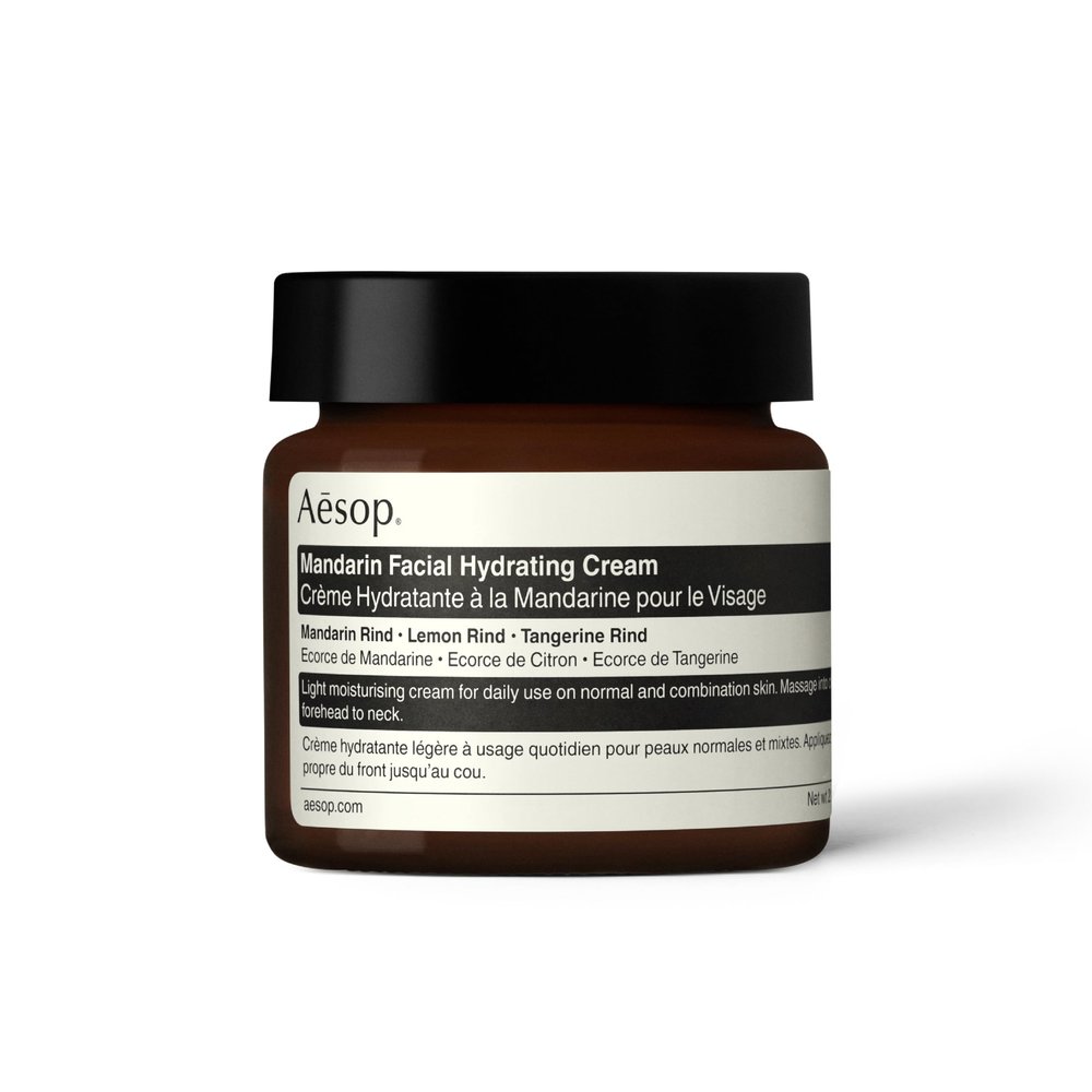 Aesop Mandarin Facial Hydrating Cream | Cools, Tones, and Balances Normal And Combination Skin | Mandarin Rind, Lemon Rind, Tangerine Rind | 2.1 oz / 60 mL