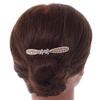 Bridal/Wedding/Prom/Party Gold Tone Clear Austrian Crystal Bow Side Hair Comb - 80mm view 2