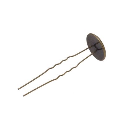 10pcs 16mm U Shape Hairpin with Bezel,Hair Clips,Headwear Findings,Deepness 1.5mm,Antique Bronze
