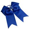 Funny Girl Designs Hanukkah Blue Star of David Glitter 7.5 Inch Hair Bow (Royal Blue Bow with Elastic) view 4