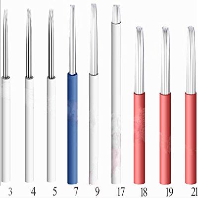 50pcs Permanent Makeup Needle Manual Eyebrow Tattoo Microblade Fog Needles (7 Fog needles)