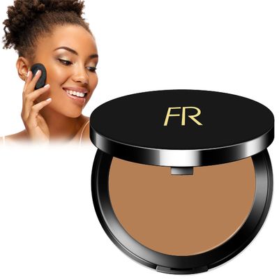 Cream To Powder Foundation by Flori Roberts, Full Coverage for Women of Color or Deeper Skin Tones, Long Lasting Makeup, Matte Finish, Covers Uneven Complexion and Hides Imperfections, 0.30 oz