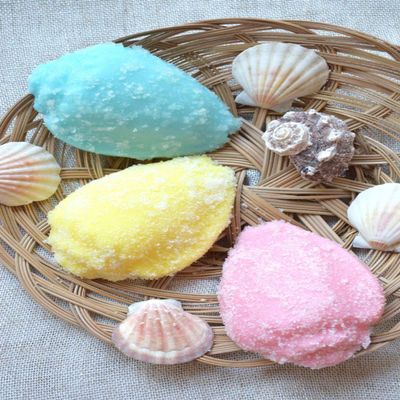 Sugar Scrub Soap Body Scrub Face Peeling Seashell Beach Wedding Favor Ocean Bridal Shower Favor Nautical Bath Decor Organic Handmade Gift Women Woman Girlfriend