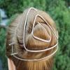 2017 Celtic Silver Triangle Hair Bun Holder Hair Clip Hair Fork Women Gift. view 3