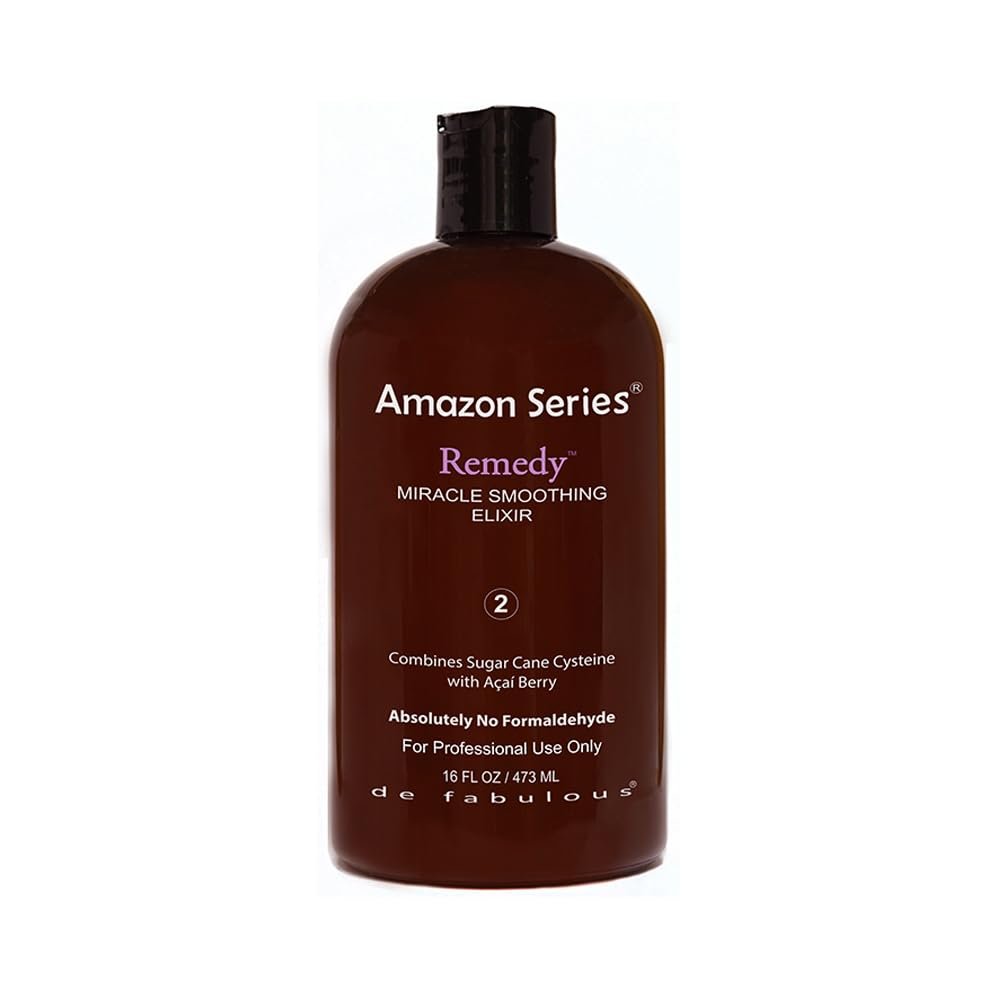 Amazon Series | Remedy Miracle Smoothing Treatment | 16 fl oz | Formaldehyde-Free Professional Hair Smoothing Elixir for Frizz Control, Curl Reduction & Shine