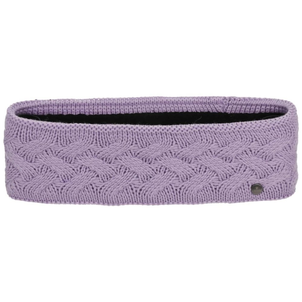 Lierys Fauske Headband Ear Warmer with Fleece Lining Braided Design Made in Germany Women Winter Lilac