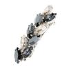 L. Erickson Ivy Crystal Small Barrette, Jet Hematite | Crystal Blue Shade view 4