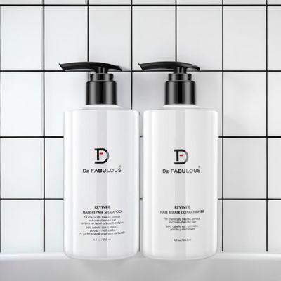 DF | De Fabulous Shampoo & Conditioner Reviver Set | For ChemicallyTreated, Porous, And Over-stressed Hair | 8.5 fl oz Bottles