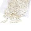 SWACC 100 Pcs U Shape Metailic Snap Clips ins for Hair Extension Hairpiece DIY Snap-Comb Wig Clips with Rubber (White Beige, 10-Teeth 9 Holes) view 1
