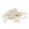 SWACC 100 Pcs U Shape Metailic Snap Clips ins for Hair Extension Hairpiece DIY Snap-Comb Wig Clips with Rubber (White Beige, 10-Teeth 9 Holes) view 3