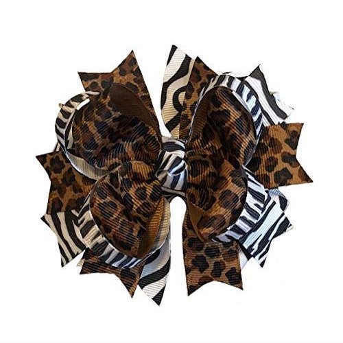 Animal Cheetah Zebra Print Boutique Hair Bow