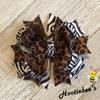 Animal Cheetah Zebra Print Boutique Hair Bow view 2