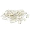 SWACC 100 Pcs U Shape Metailic Snap Clips ins for Hair Extension Hairpiece DIY Snap-Comb Wig Clips with Rubber (White Beige, General U Shape 6 Holes) view 3