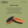 Golden Beards Travel Beard Brush  Pear Tree Wood Handle & Natural Boar Bristles  Compact Grooming Tool That Fits in Your Bag, Perfect for Beard Maintenance on the Go view 2