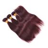 Ruma Hair 8A #99J Burgundy Brazilian Virgin Hair Weave With Closure 4Pcs Lot Wine Red Silky Straight Human Hair 3 Bundles With 4x4'' Lace Top Closure (18 with 18 20 22) view 2