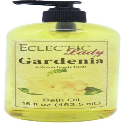 Gardenia Bath Oil, Scented Body Oil, Relaxing Bathing Oil, 16 oz