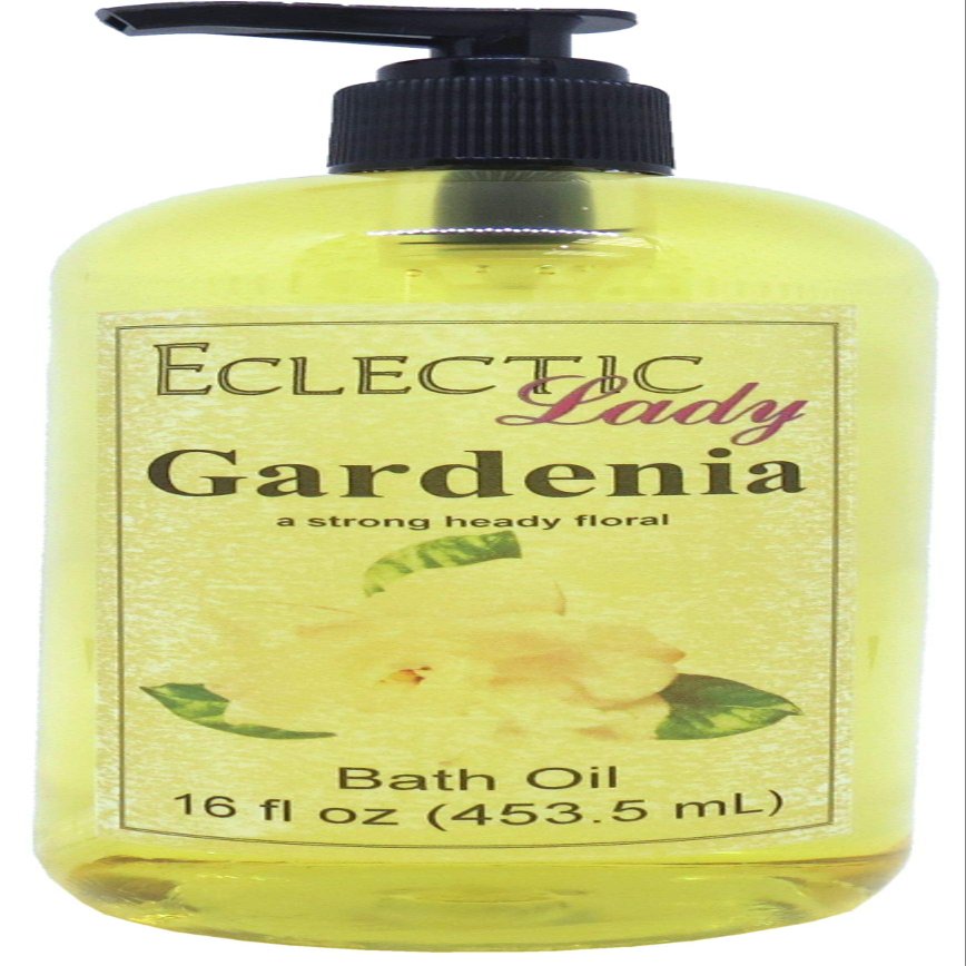 Gardenia Bath Oil, Scented Body Oil, Relaxing Bathing Oil, 16 oz