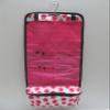 25" Women's Hanging Cosmetic Bag (Pink Dots With Black Trim) view 1