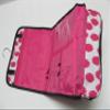 25" Women's Hanging Cosmetic Bag (Pink Dots With Black Trim) view 2